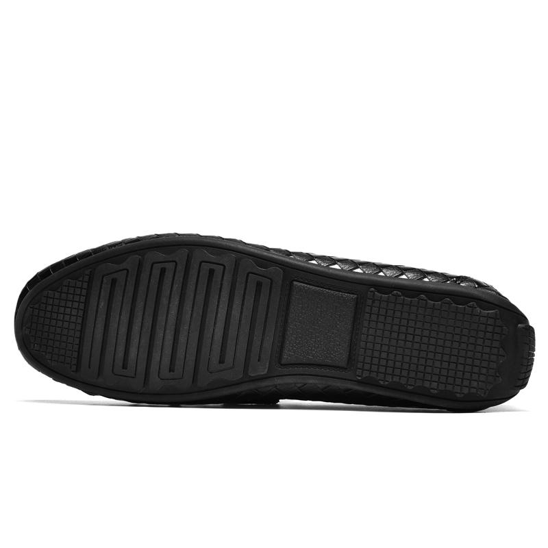 Men Shoes Leather Slip On Mens Moccasins Breathable Italian Casual Shoes Luxury Brand Loafers Men Driving Shoes Zapatos Hombre
