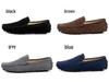 Men's Suede Hand-Stitched Driving Shoes with Soft Soles