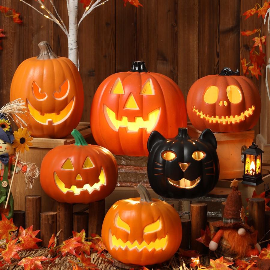 Luminous Large Halloween Pumpkin Lantern: Outdoor Decoration & Shopping Mall Display Props
