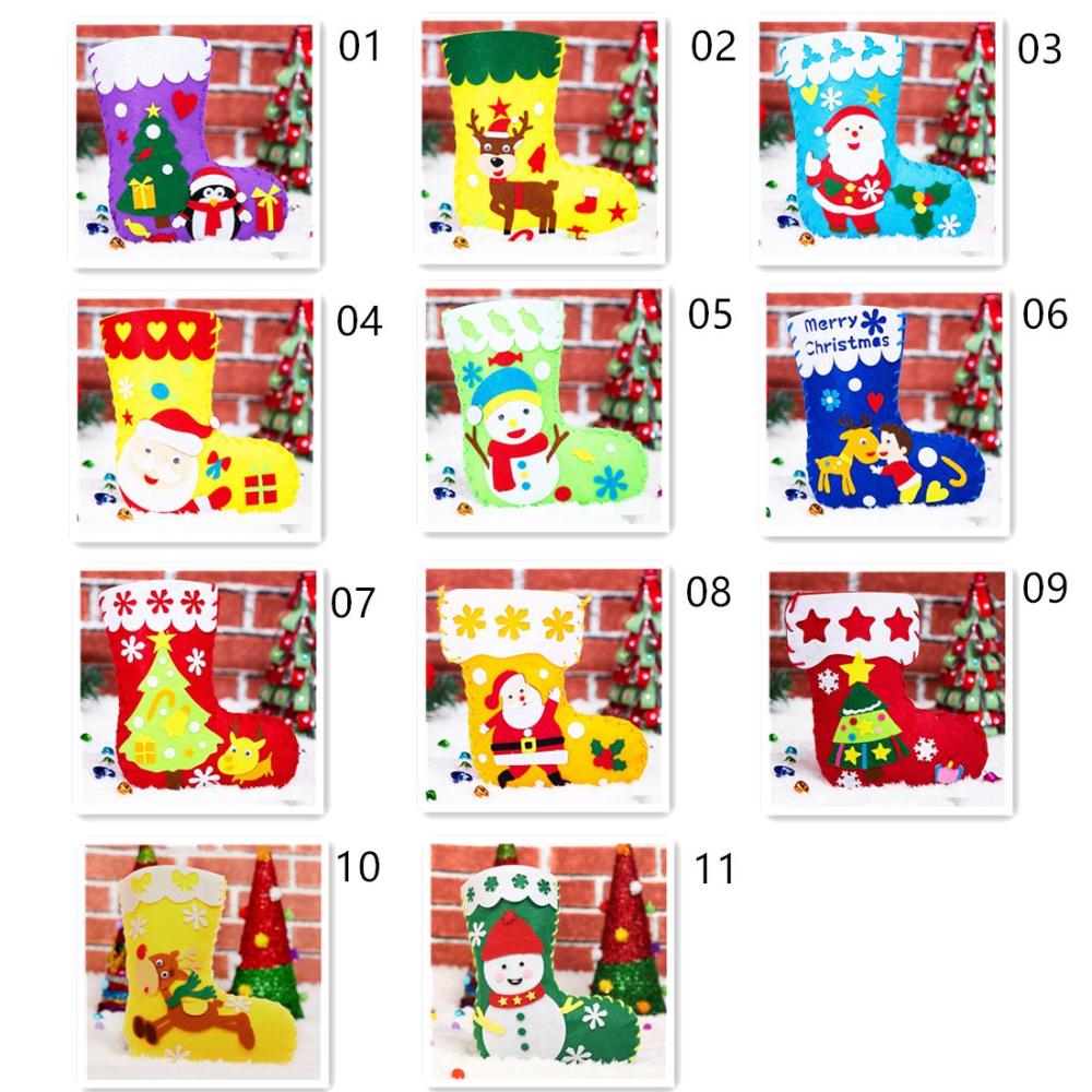 Geschenke für Kinder zum Basteln Weihnachtsgeschenke Weihnachtsdekoration Handwerk DIY EVA Weihnachtssocken Handgefertigt