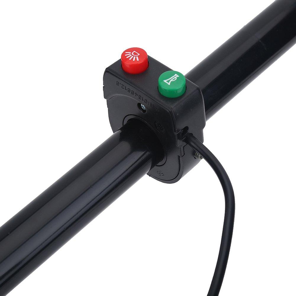 Dilwe Bike Switch Horn Motorcycle Light Handlebar Switch Turn Signal Horn Speaker High Beam