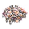10 Stück Bunte Leopardenmuster Beißperlen 15mm BPA Frei Runde Silikon Lose Perlen Für Schnullerkette Herstellung DIY Armband