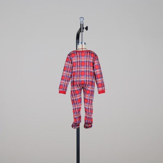 Christmas Family Matching Pajamas Set Long Sleeve Pullover Top Plaid Pants Pjs Sleepwear Set Soft Holiday Loungewear for Women Men Kids