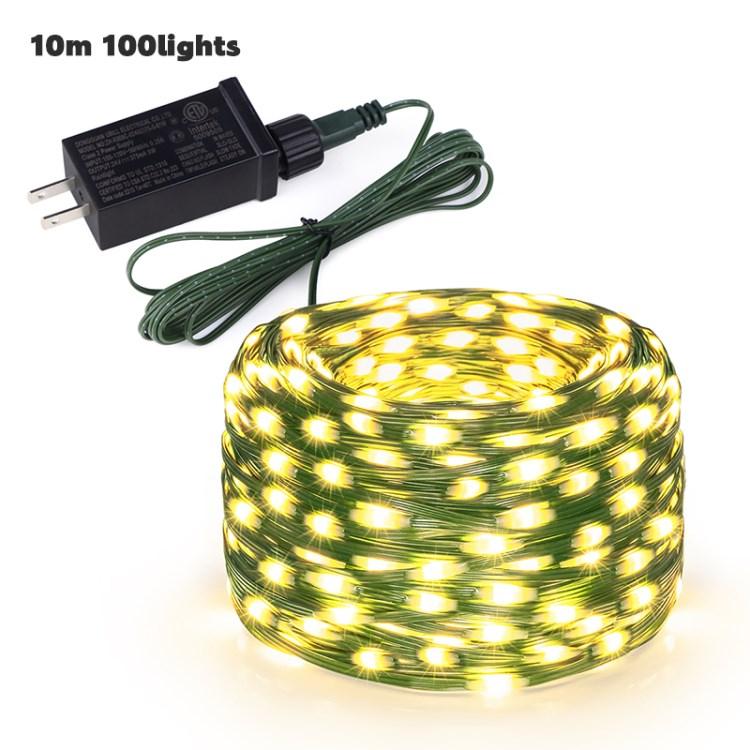 

LED Solar Light String Fairy Light Outdoor Waterproof Patio Lights with 8 Modes Timer for Fence Christmas Tree Party Decoration Type A