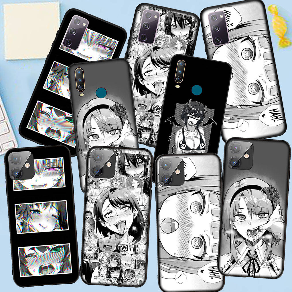 Phone Case for Samsung Galaxy S25 S24 S23 iPhone 16 15 Xiaomi Redmi Note 14 13 12 16E 11 Pro Max OPPO Moto Huawei Waifu Sugoi Ahegao Anime Girl Cover
