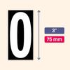 400 Pieces, 3" - Vinyl Number Stickers, Waterproof Stick on Numbers Labels - White Numbers