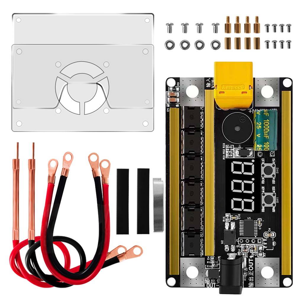 99 Gears 8V-24V Spot Welder Kit Digital Power Adjustable Spot Welding Pen Control Board Nickel Sheet For 18650 Lithium Battery