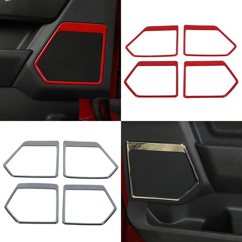 Side Door Panel Speaker Frame Decoration Trim Cover Loudspeaker for Ford F150 -2024 Car Interior Moulding Parts Accessories