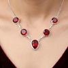 Natural Pink Rubellite Gemstone Silver Necklace 16-18" 925 Sterling Silver Handcrafted Jewelry RN-3-11