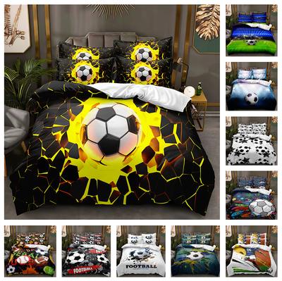 Sports Bedding Set Lightweight 3D Football Down Duvet Cover DE200 * 200 Full Size Luxury Quilt Cover