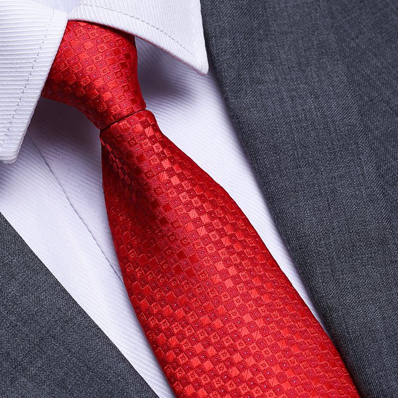 Married Men'S Red Zipper No-Tie Formal Tie Business Black Professional Groom Korean Version One-Pull Tie