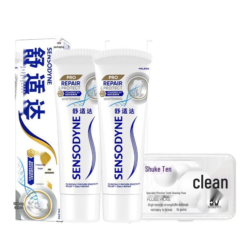 

Sensodyne Professional Repair & Whitening Toothpaste with Floss Picks