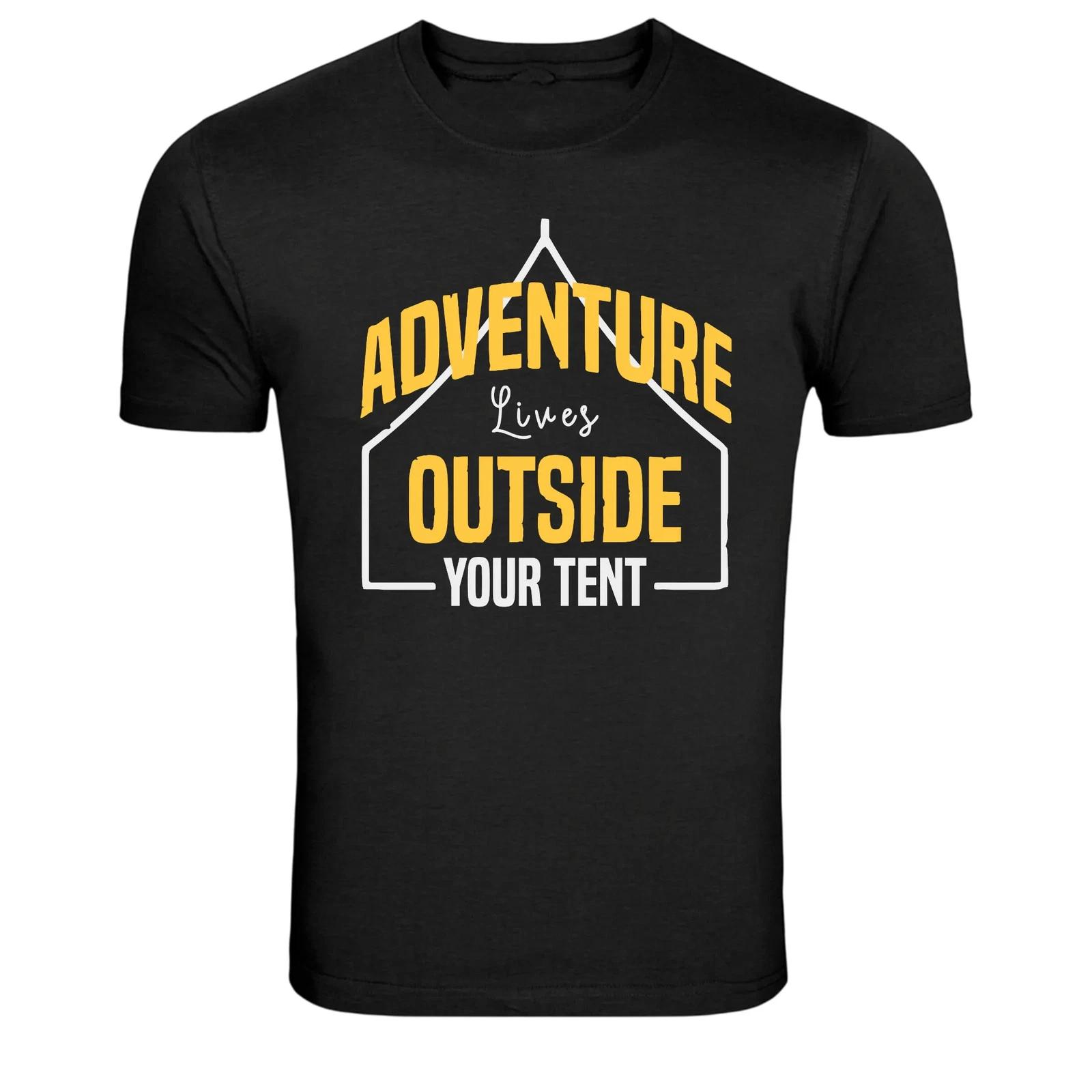 Adventure Lives Outside Your Tent Camping Graphic Tee XS