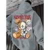 Hot selling Men's Autumn Mechanical Bear Printed Soft and Comfortable Hoodie Outdoor Street Style Clothing