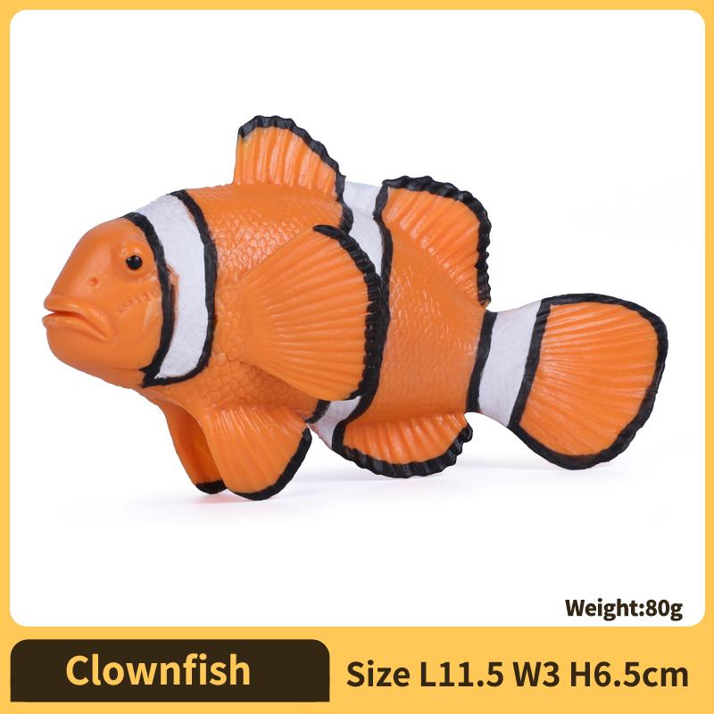 

Sea Life Clownfish Clown Anemonefish Figurine Lifelike Fish Figure - Instructive Toy designed for Boys Girls plus Children Ages 3