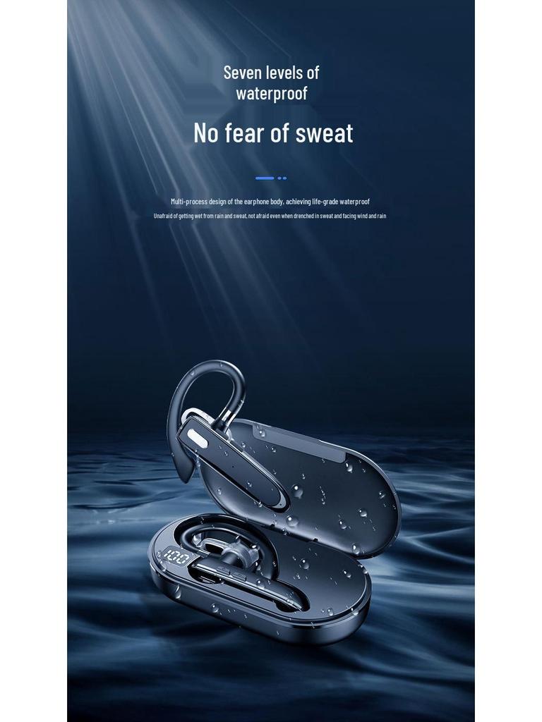 True Wireless Bluetooth Earhook Earphones with Noise Cancelling & Music Calling Features
