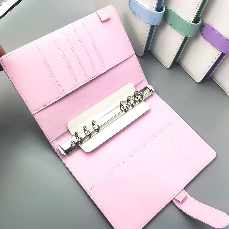 Color blocked 3-inch photo album, detachable loose leaf, A5 loose leaf, star chasing small card booklet, magnetic buckle, detachable ledger shell