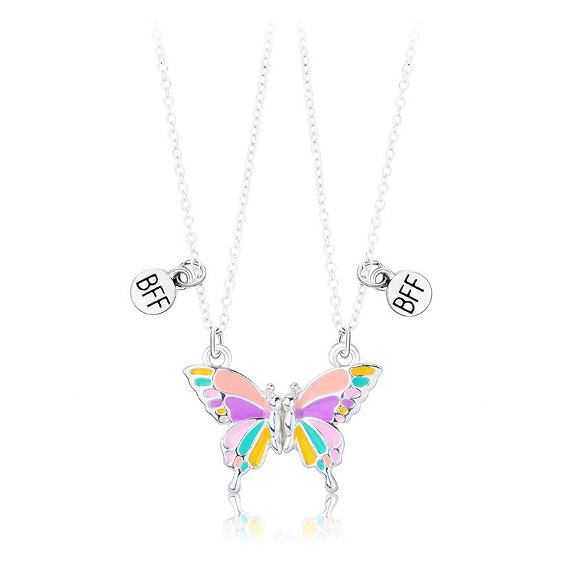Magnetic Butterfly Necklace Set - BFF Best Friend Jewelry