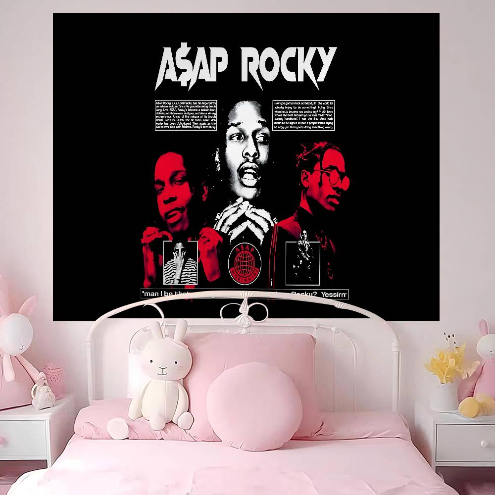 Hip Hop Rapper AsapRocky Hanging Bohemian Tapestry Bohemian Wall Tapestries Mandala Cheap Hippie Wall Hanging