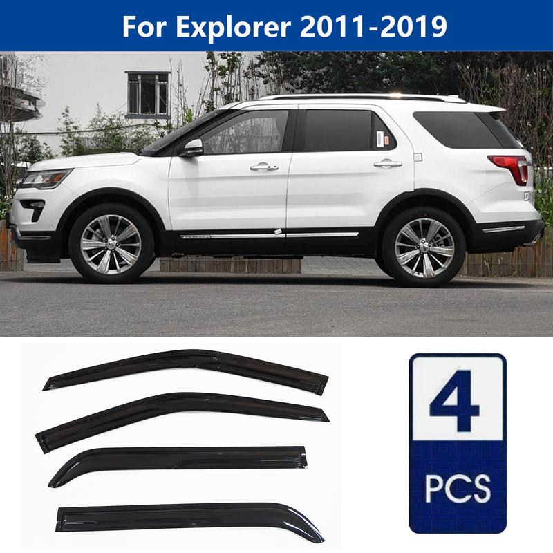AIBAP High-Quality 4pcs 1.8mm Car Windows Visor For Explorer 2011-2019 window visors rain guards rain guard Sun Rain Visors