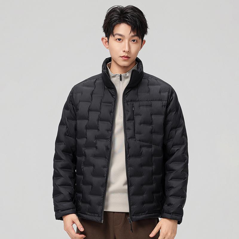 Custom Logo Couple s Lightweight 90% Duck Down Windproof Winter Jacket with Stand Collar 3XL