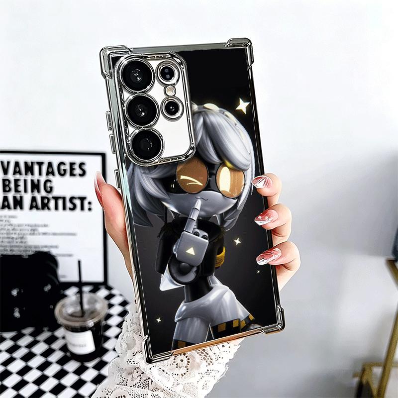 

M-Murder D-Drones Game Plating Phone Case For Samsung Galaxy S24 S25 FE S26 Edge S23 Ultra S22 S21 Plus S20 Anti-Fall Airabag Co Samsung S24 Plus