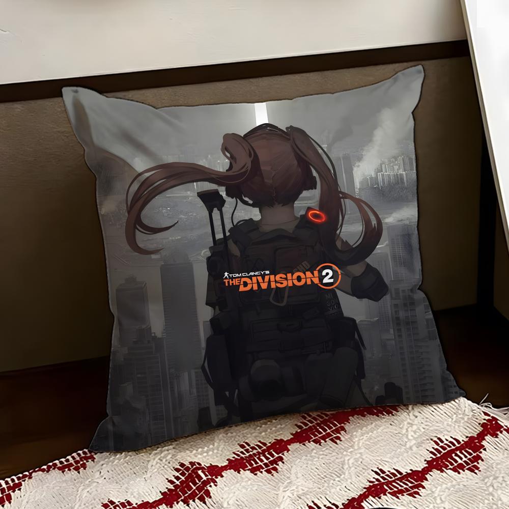 The DDivision 2game Cushion Cover Reversible Soft Durable Pillow Cover Home  Car MultiScene Use for Daily Comfort