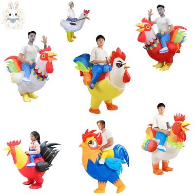 Colorful Inflatable Rooster Costume for Kids' Halloween and Stage Performances
