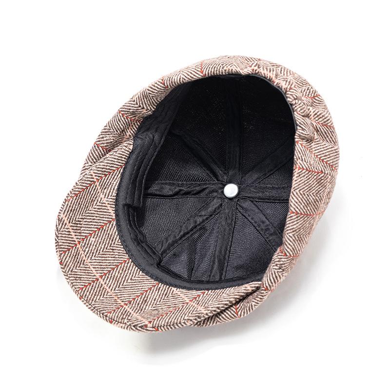 Middle-Aged and Elderly Octagonal Cap Men's Beret Autumn Winter Newsboy Caps Woolen Painter's Cap