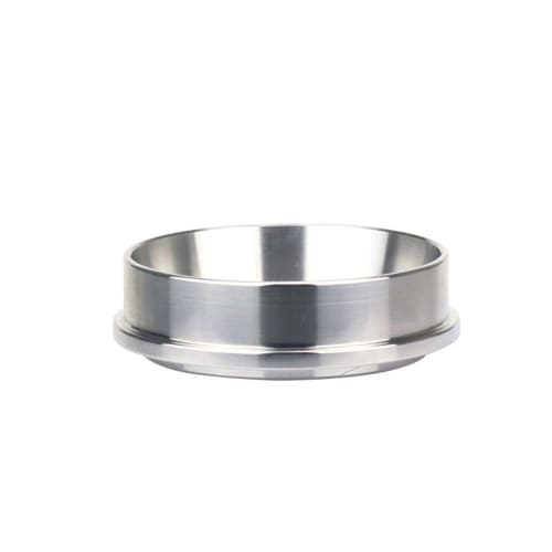 Coffee Dosing Ring, Espresso Dosing Coffee Funnel, Replacement Coffee Dosing Ring, Stainless Steel Espresso Machine Accessory (Silver-53mm)