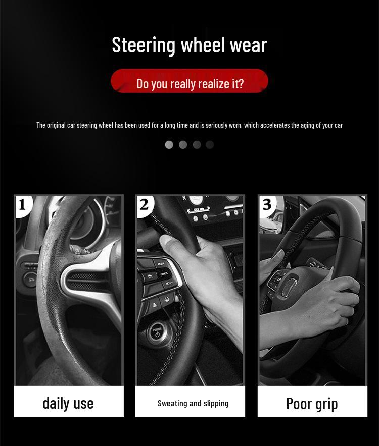 3D-geprägte Lenkradabdeckung für BYD Qin, Han, Tang, Song, Yuan, e2, Destroyer, Dolphin
