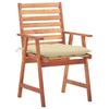 VidaXL Set of 3 Outdoor Dining Chairs with Cushions, Patio Seats, Dining Chairs, Garden Patio Furniture, 3064364