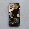 Retro Style Black Cat Art Phone Case for iPhone 16 15 14 Pro Max 14 15 Plus 12 13 Mini 11 Pro Max X XR XS 7 8 Plus SE Back Cover