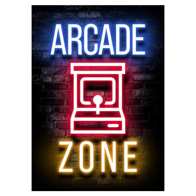 Gamepad Neon Canvas Painting Glowing Text Picture Decoration Poster Gift Living Room Wall Art Prints Modern Home Decor Aesthetic No Frame