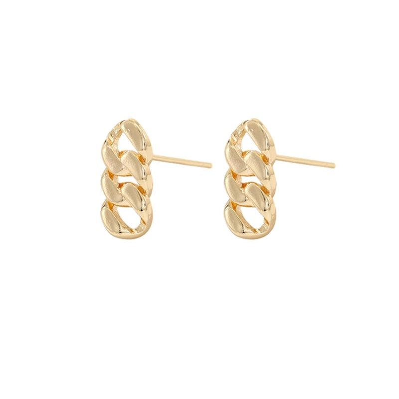 

NEW Trendy Women Earing 2025 Korean Style Simple Design Gold Plated Stud Earrings Jewelry Accessories Wholesale 1 Pair