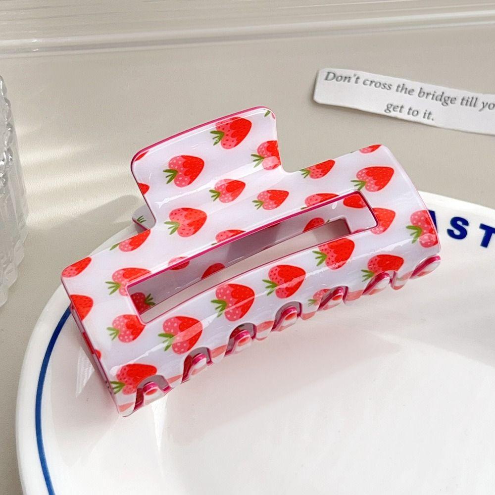 Cherry/Watermelon Fruit Series Crab Clip Hollow Acetic Acid Shark Clip  Lady/Girls