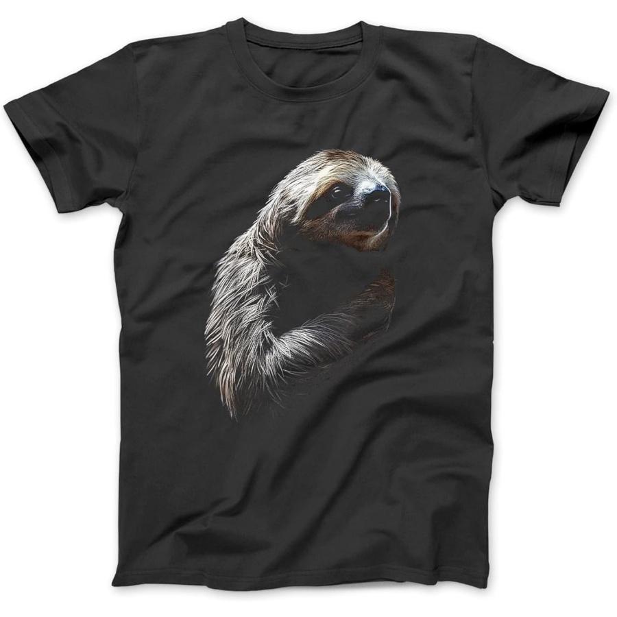 Sloth Portrait Artwork _ Animal Motif Sloth T-Shirt Sweatshirt Hoodie Tanktop for Men Women Kids Black XXXXXL разноцветный