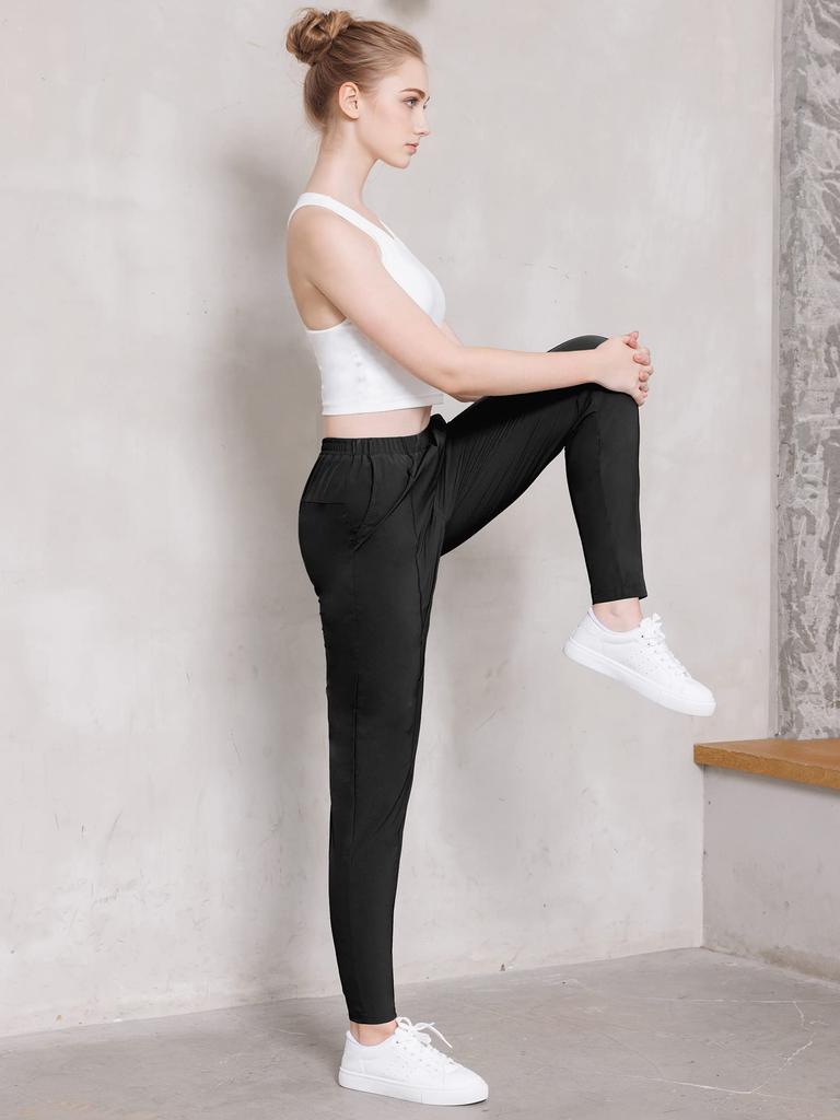 Loopa Long Travel Yoga Jogger Size 68cm Inseam Women's Pants, Pants, Running, Training, Moisture-Wicking, Quick-Drying Pants, Navy, M,