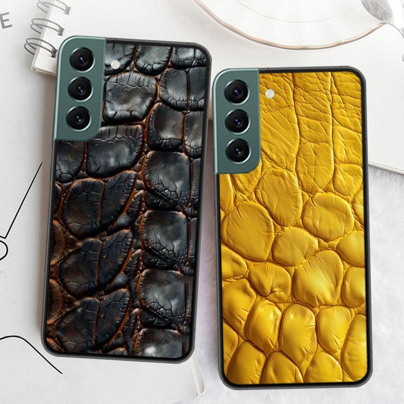 Crocodile Skin Phone Case For Samsung Galaxy S22 S25 Ultra S21 S10 Plus S26 Edge S20 S23 S24 FE Cover Silicone Soft TPU Clea