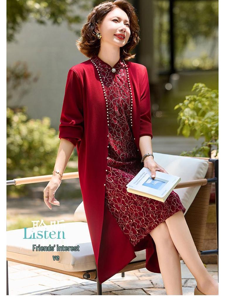 Fashionable Long Skirt for Mother of the Bride - Elegant Wedding Banquet Dress
