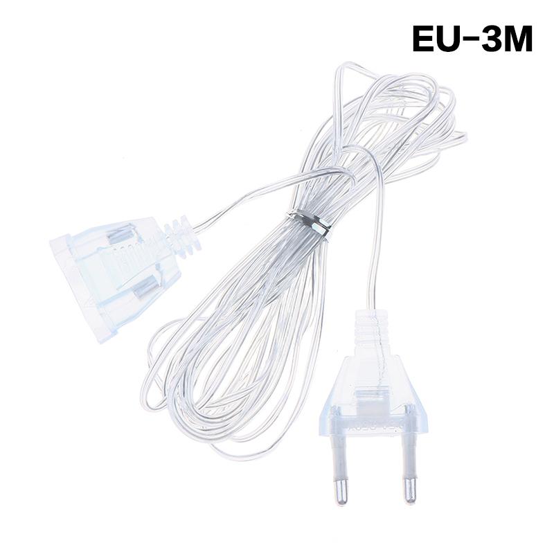 3M/5M EU US Plug Extender Wire Light String Extension Cable Standard Power Extension Cord For Christmas LED String Light