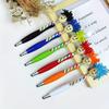 Smiling Face Doll Shaped Ballpoint Pens Facial Expression Plush Hair Mop Head Pen  Marking Drawing