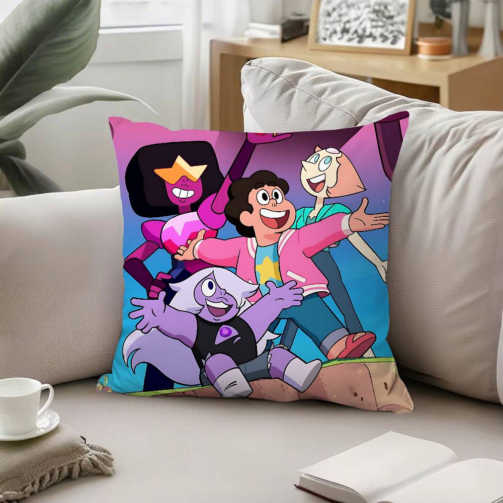 Cute H-Steven Universe-W Pillow Case Cushion Cover Soft Cute Throw Pillow Case For Car Sofa Pillowcase Polyester With Zipper