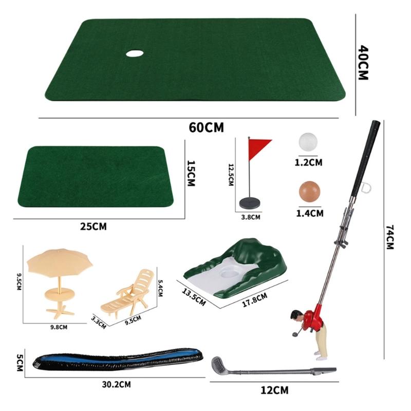 Golf Training Aids Golf Gifts Office Home Indoor Golf Putting Mat Golf Game Set