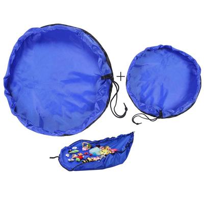Hymyily Toy Storage Bags, 2-Piece Set (Large + Small), Kids Play Mat, Toys, Building Blocks, Tidying Up, Foldable, Convenient for Travel, Versatile,