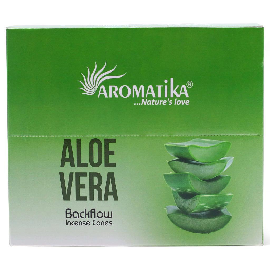 6x Backflow Incense Cones Aloe Vera, 10 Pack