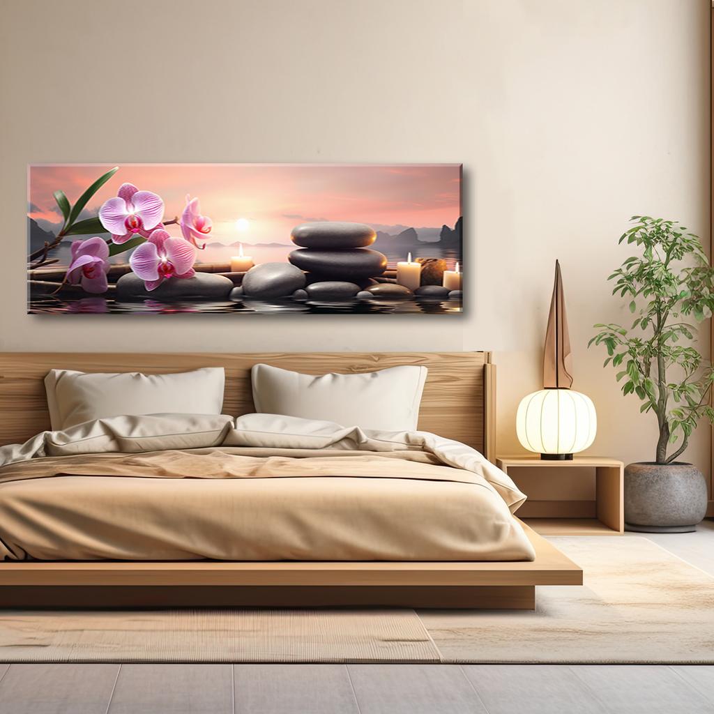 Canvastryck, Rosa zen-komposition