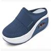 Scarpe da passeggio da donna slip-on con cuscino d'aria Scarpe da donna ortopediche per diabetici con plateau Pantofole leggere in rete Sneaker da donna con zeppa