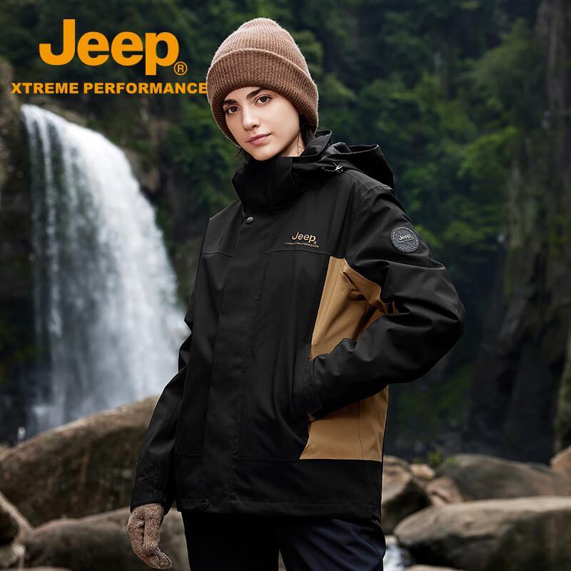 JEEP Autumn Winter Outdoor 3-in-1 Fleece Lined Jacket J432074006