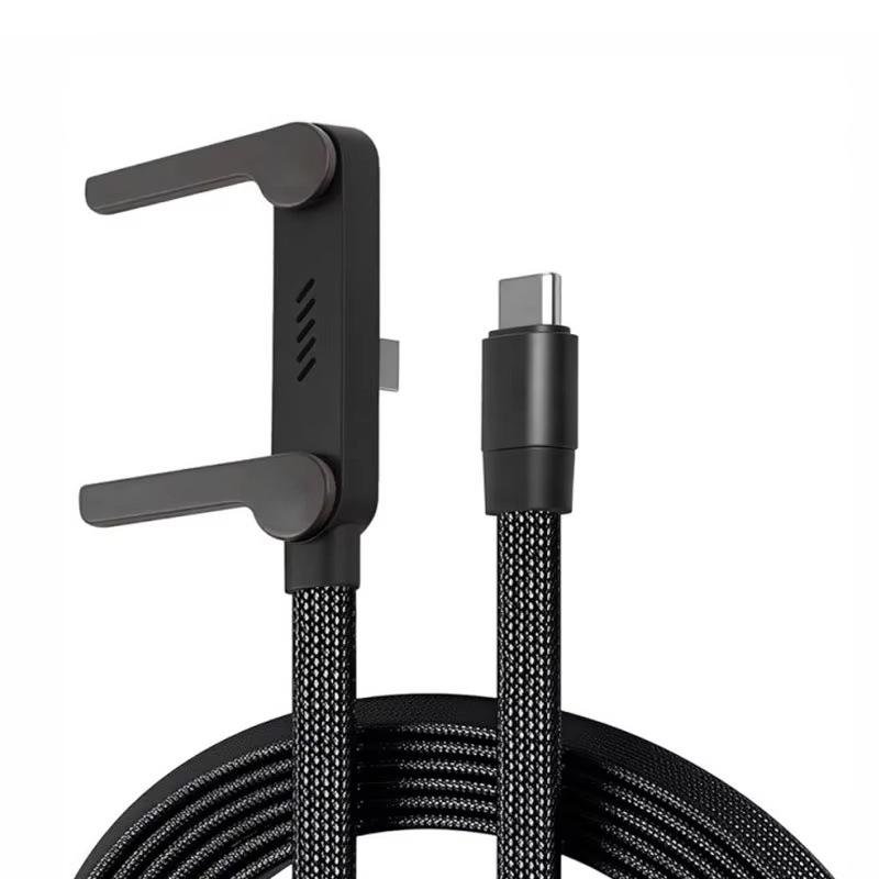 240W Fast Charging Dual Type-C Elbow Data Cable for Gaming Dual Type-C